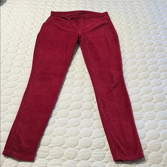HUE Vibrant Red Corduroy Trousers - Picture 4 of 4